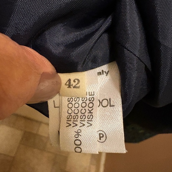 Basile for Bergdorf Goodman Vintage Men’s Suit Jacket 💯 Lana Wool Rare Pattern! - Picture 13 of 16